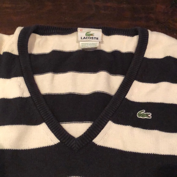 Long striped lacoste sweater - Picture 2 of 2